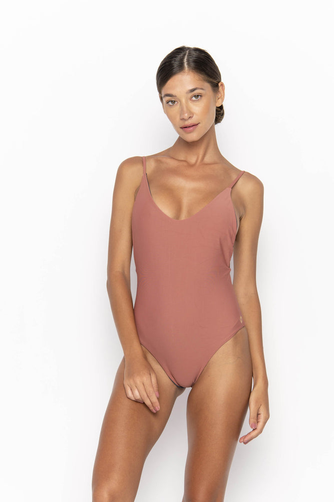 one piece, swimwear, women Adia Reversible, Plain, Eco Friendly Swimsuit