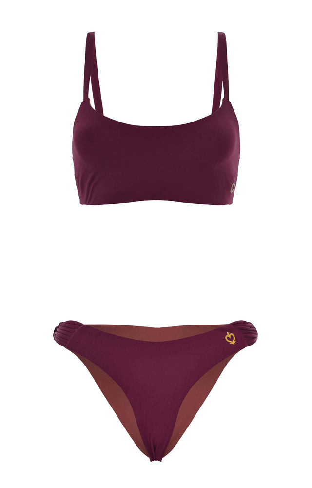 
                  
                    swimwear set Set Bikini Top Dhea-Bottom Sumatra, Plain, Reversible, Eco Friendly
                  
                