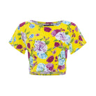 clothing wholesale, tops, wholesale, women wholesale Cropped Basic, Tropical, Eco Rayon, Tee Shirt Top, Wholesale