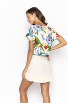 clothing wholesale, tops, wholesale, women wholesale Cropped Basic, Tropical, Eco Rayon, Tee Shirt Top, Wholesale