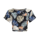 clothing wholesale, tops, wholesale, women wholesale Cropped Basic, Tropical, Eco Rayon, Tee Shirt Top, Wholesale