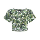 clothing wholesale, tops, wholesale, women wholesale Cropped Basic, Tropical, Eco Rayon, Tee Shirt Top, Wholesale