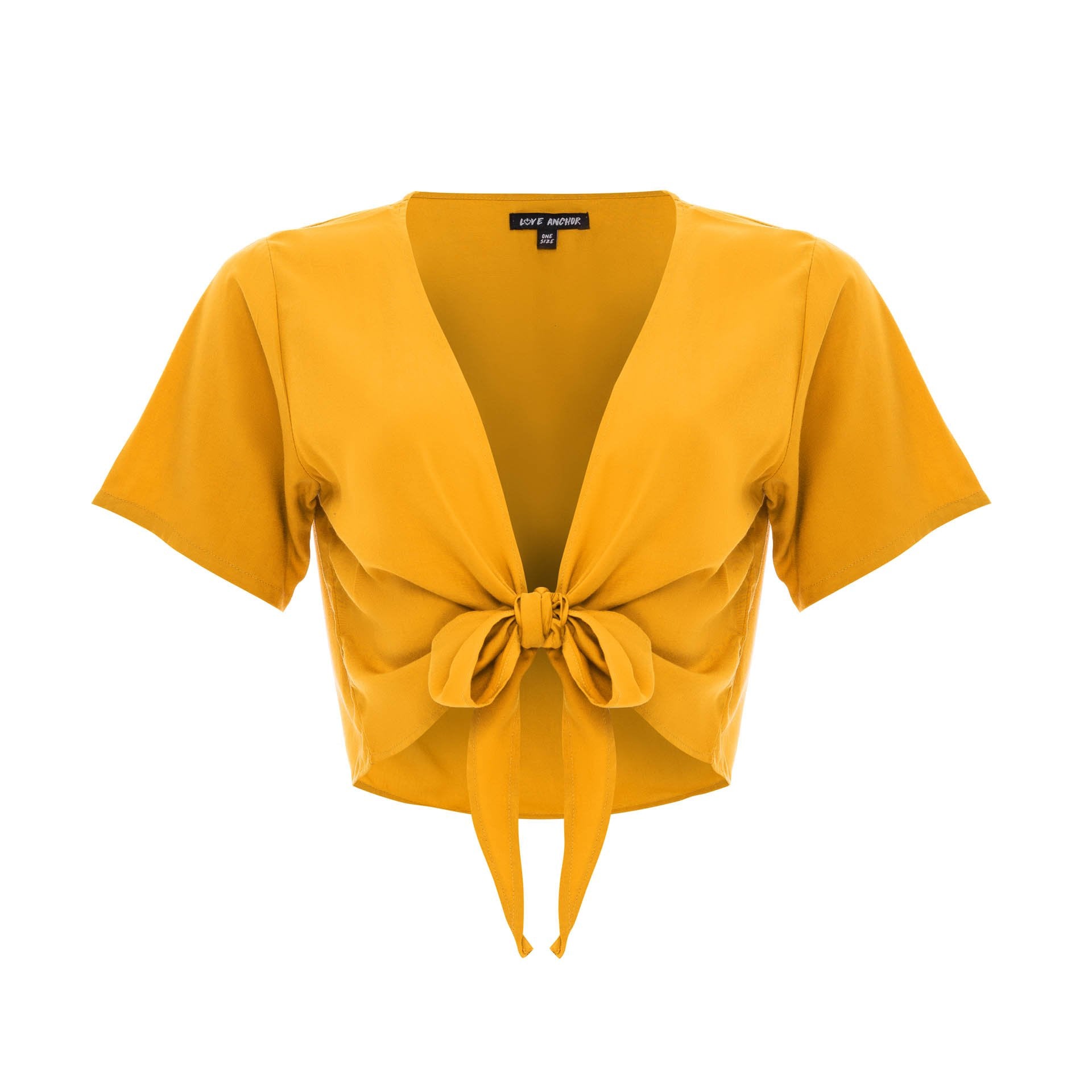 clothing wholesale, tops, wholesale, women wholesale Cropped Ikat, Plain, Eco Rayon V Neck, Short Sleeve Tie Top, Wholesale