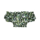 clothing wholesale, tops, wholesale, women wholesale Cropped March, Tropical, Eco Rayon, Off  The Shoulder, Short Sleeved Top, Wholesale