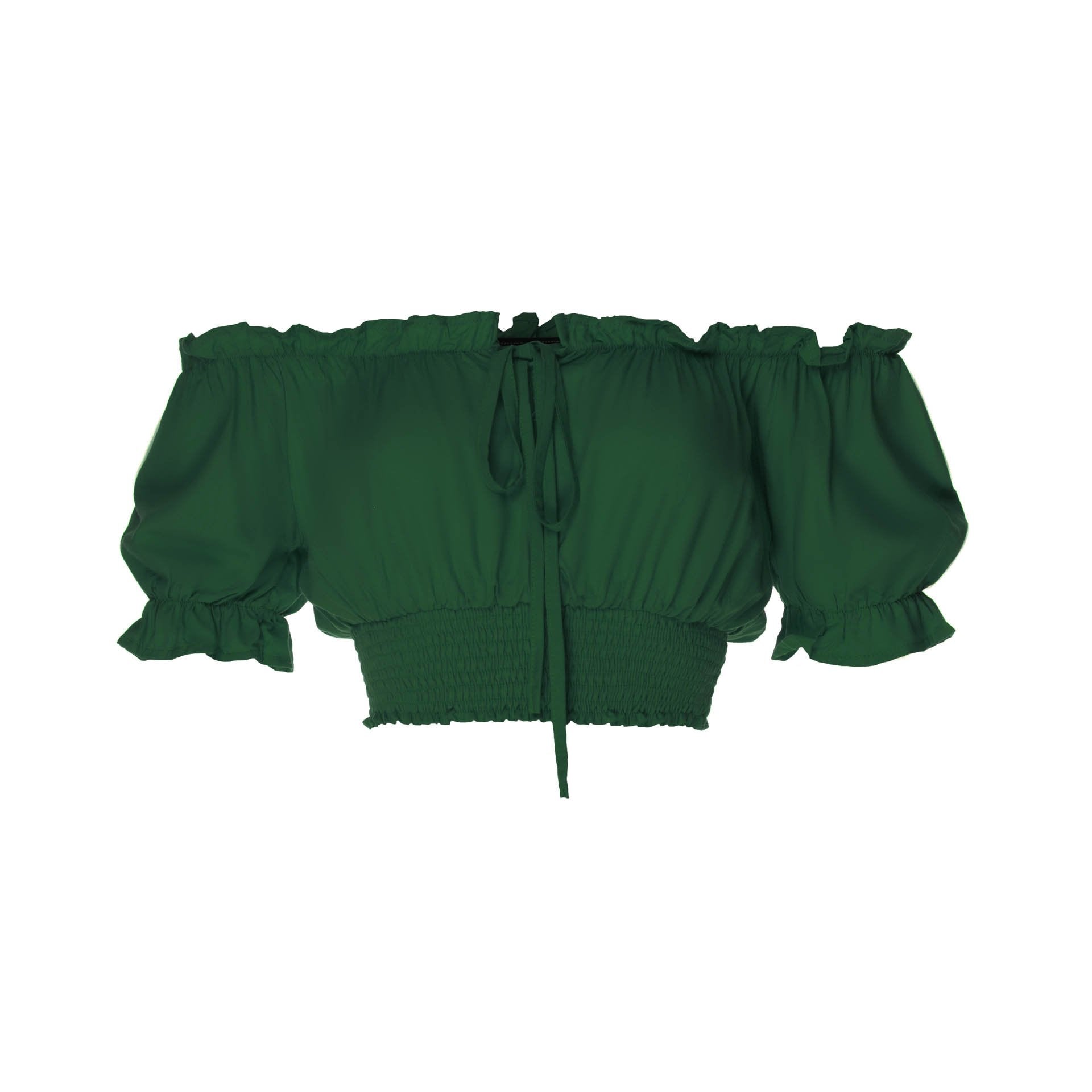 tops, womens Cropped March, Plain, Eco Rayon, Off  The Shoulder, Short Sleeved Top