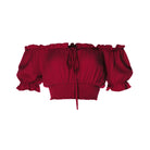 clothing wholesale, tops, wholesale, women wholesale Cropped March, Plain, Eco Rayon, Off  The Shoulder, Short Sleeved Top, Wholesale