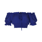 tops, womens Cropped March, Plain, Eco Rayon, Off  The Shoulder, Short Sleeved Top