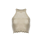 tops, womens Samsam, Organic Cotton Knitted Vest