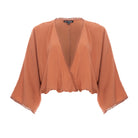 clothing wholesale, tops, wholesale, women wholesale Sakura, Plain, Eco Rayon Long Sleeved, Deep V Neck Crop Top, Wholesale