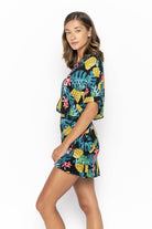 tops, womens Women's Short Sleeve Shirt, Tropical, Eco Rayon