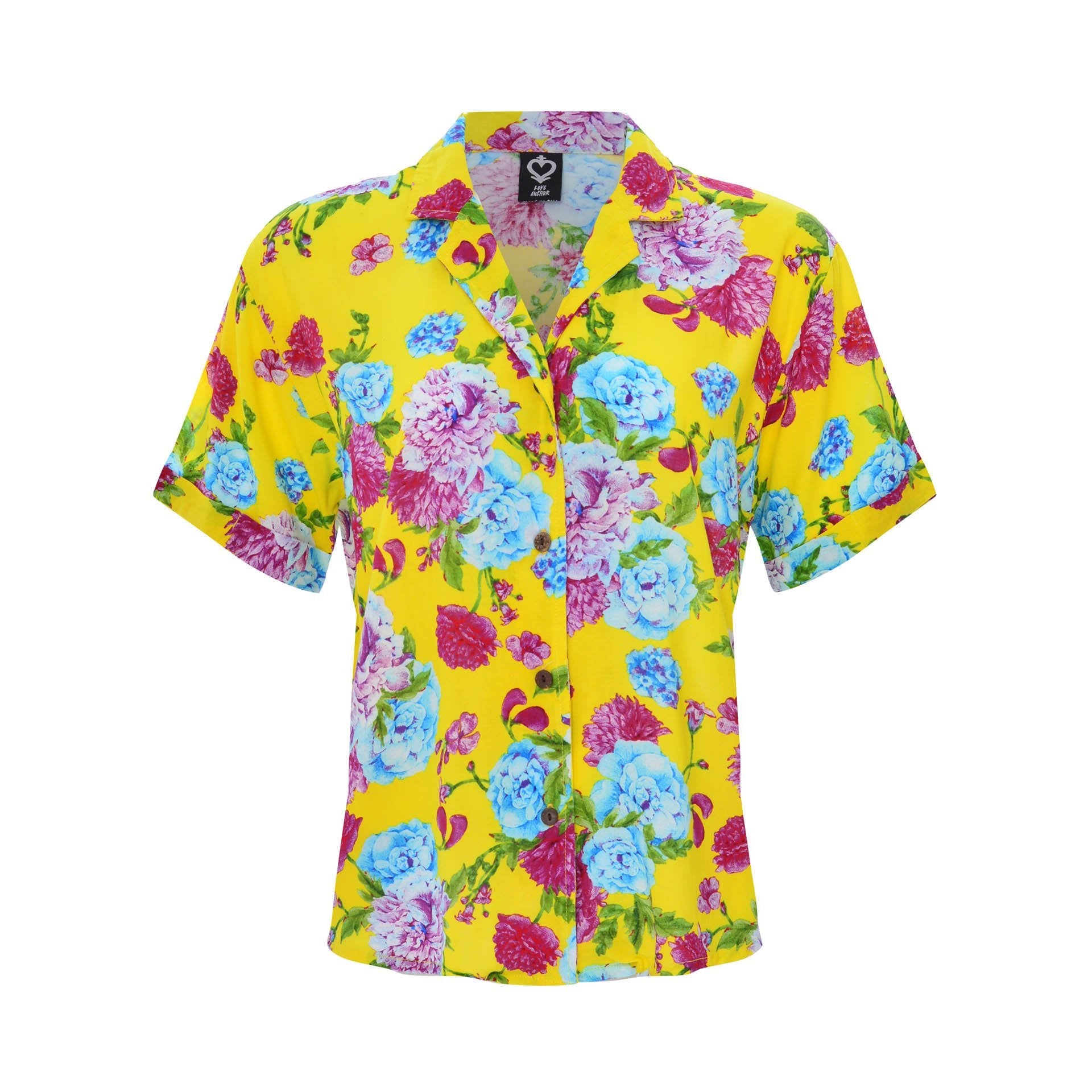 clothing wholesale, tops, wholesale, women wholesale Women's Short Sleeve Shirt, Tropical, Eco Rayon, Wholesale