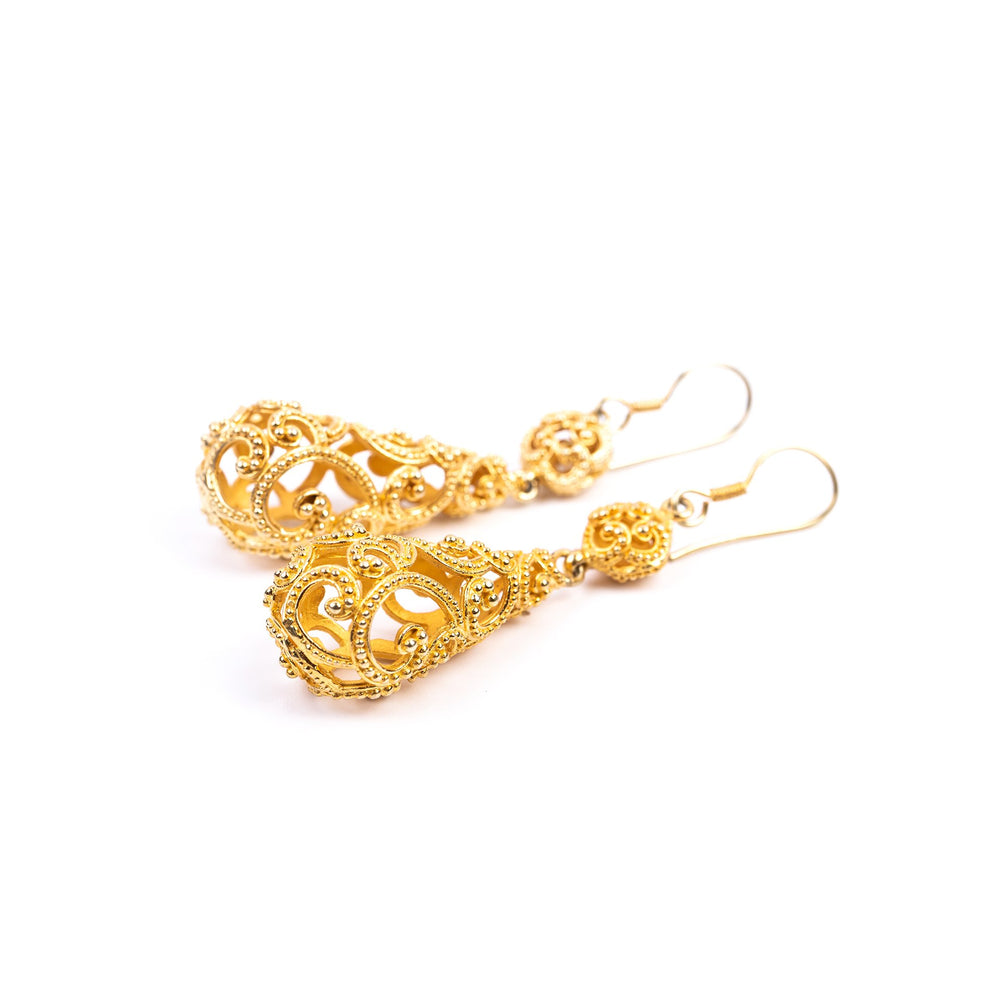 jewelry wholesale, jewelry women wholesale, wholesale, women earring wholesale Ombak Segara Dangle Earrings Gold-Wholesale