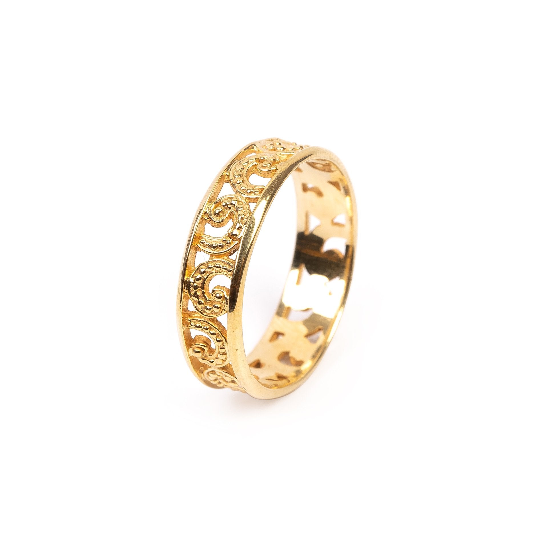 jewelry wholesale, jewelry women wholesale, wholesale, women ring wholesale Ombak Segara Mini Band Ring Gold-Wholesale