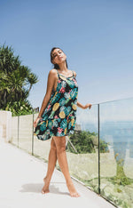 dresses, womens Amber, Tropical, Eco Rayon Mini Dress