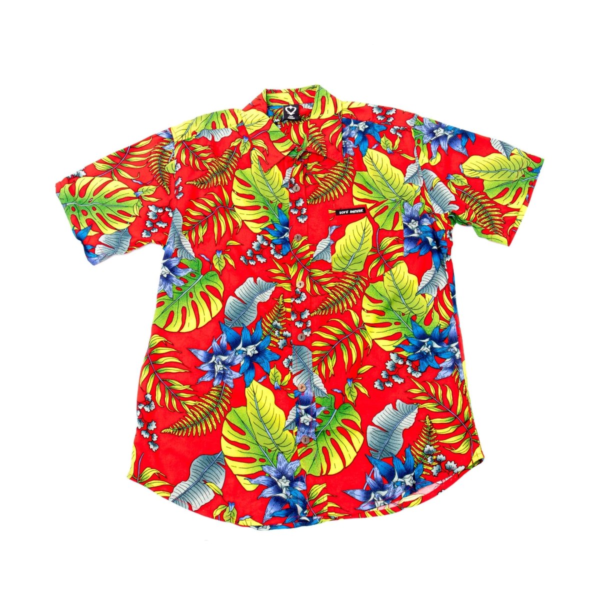Mans Shirt Tropical 115 Red - Love Anchor Bali