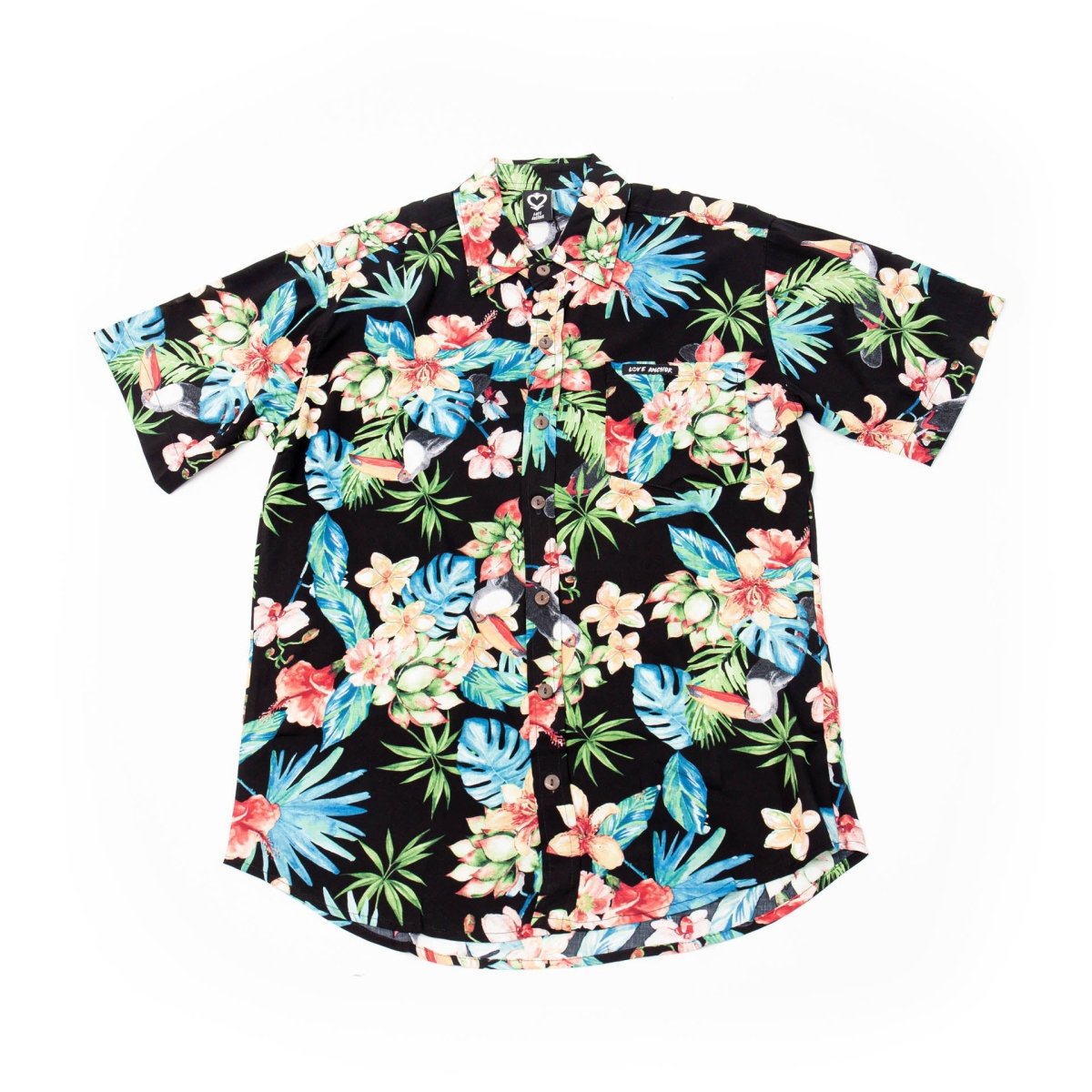 Mans Shirt Tropical 167 Black - Love Anchor Bali