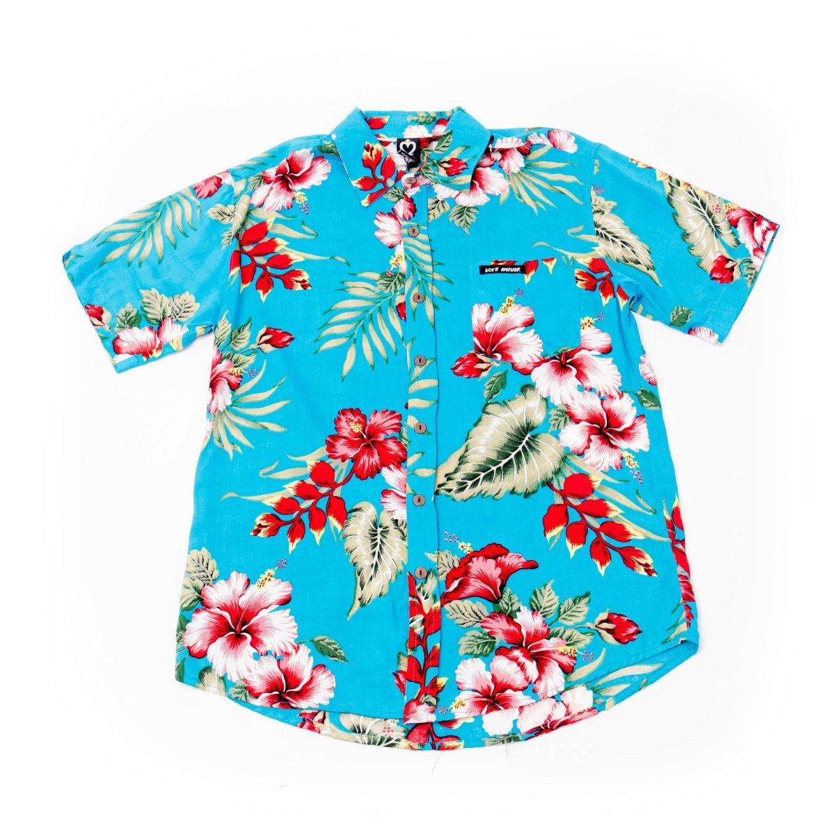 Mans Shirt Tropical 172 Blue - Love Anchor Bali