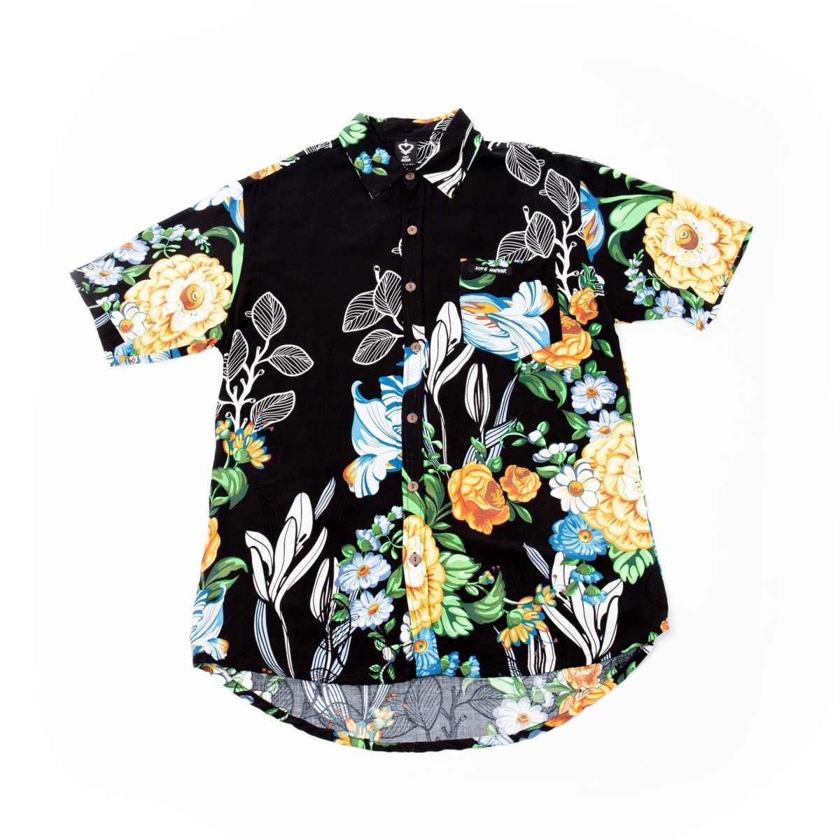 Mans Shirt Tropical 200 Black - Love Anchor Bali