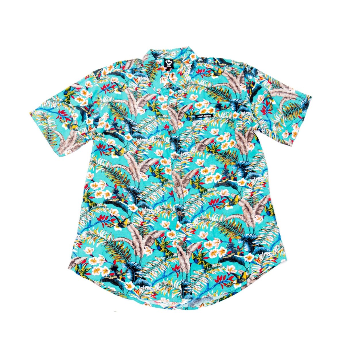 Mans Shirt Tropical 208 Green - Love Anchor Bali