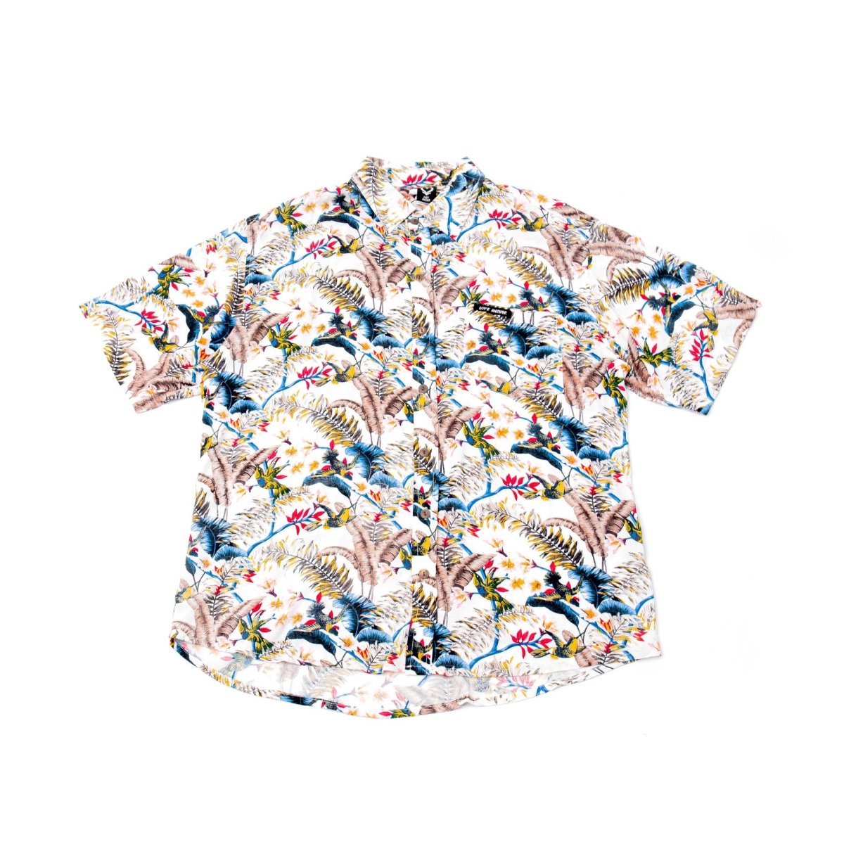 Mans Shirt Tropical 214 White - Love Anchor Bali