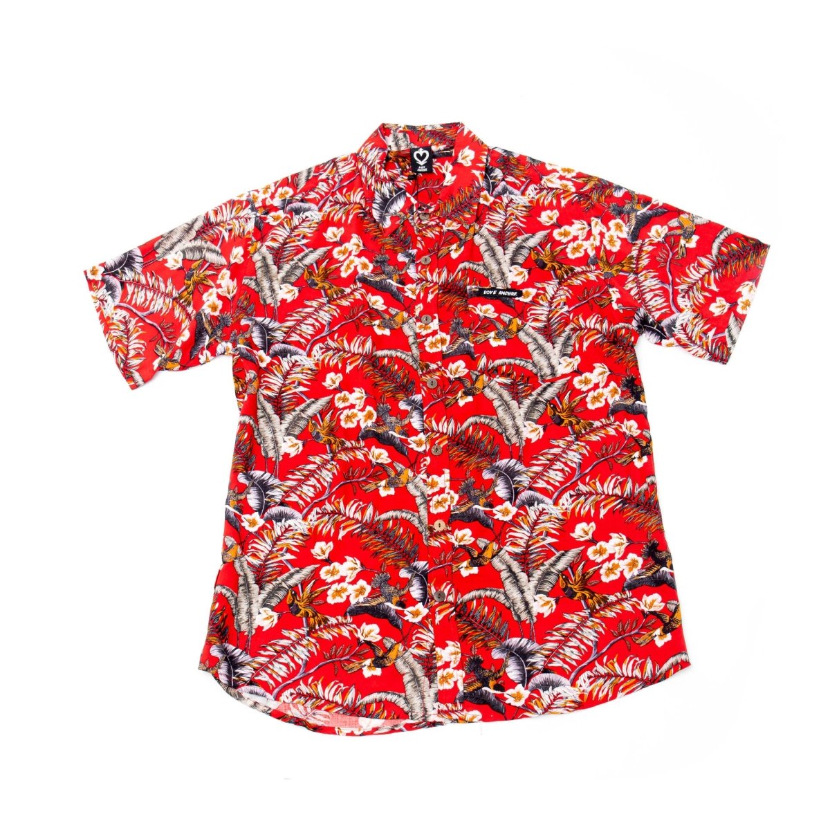 Mans Shirt Tropical 215 Red - Love Anchor Bali