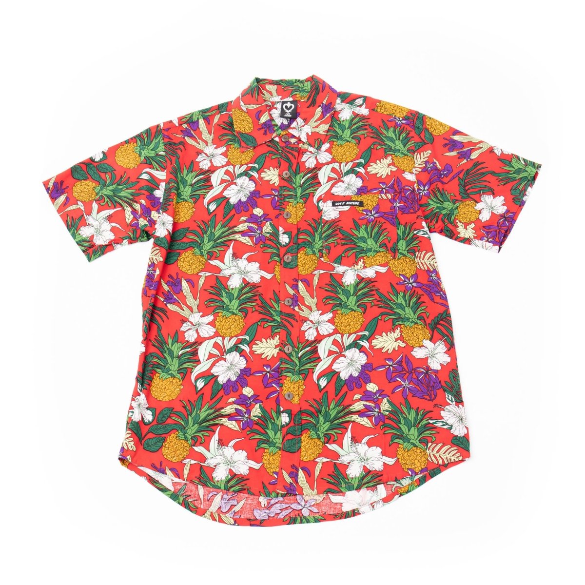 Mans Shirt Tropical 231 Red - Love Anchor Bali