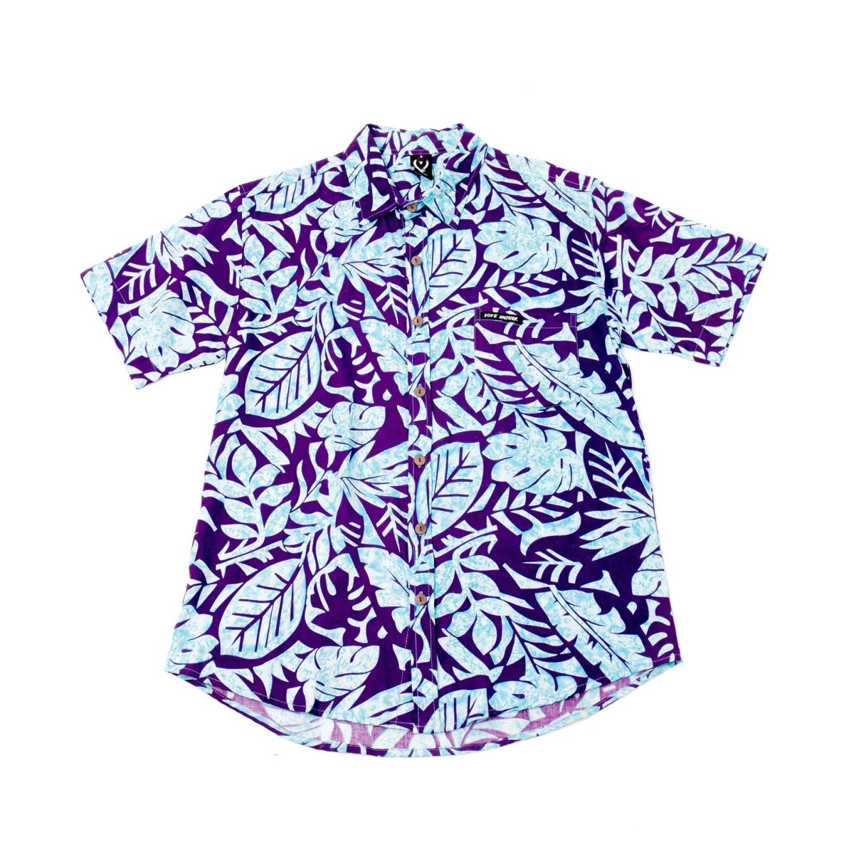 Mans Shirt Tropical 258 Purple - Love Anchor Bali