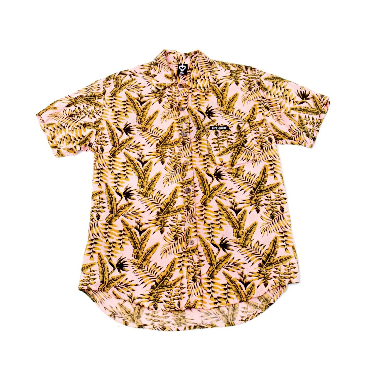 Mans Shirt Tropical 295 Pink - Love Anchor Bali