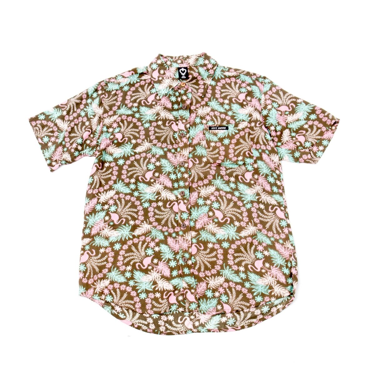 Mans Shirt Tropical 297 Brown - Love Anchor Bali