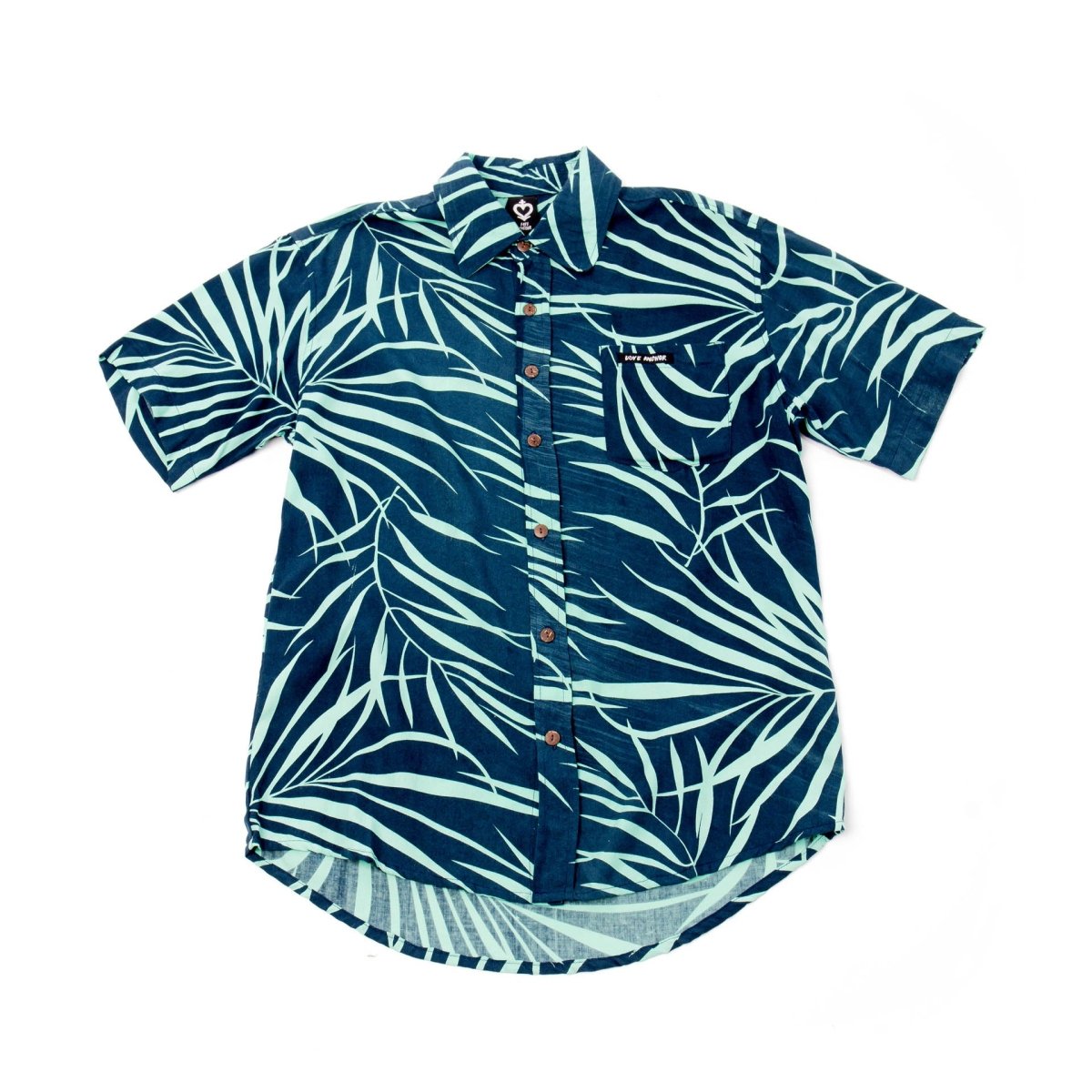 Mans Shirt Tropical 300 Green - Love Anchor Bali