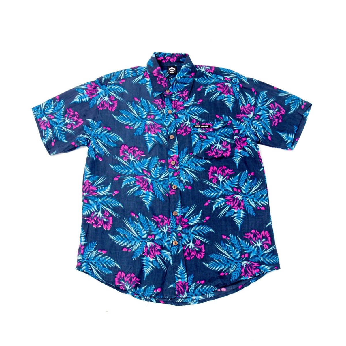 Mans Shirt Tropical 321 Blue - Love Anchor Bali