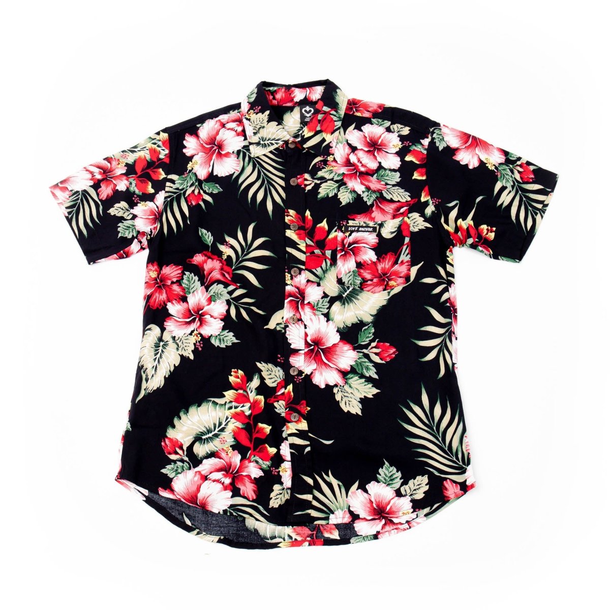 Mans Shirt Tropical 7 Black - Love Anchor Bali