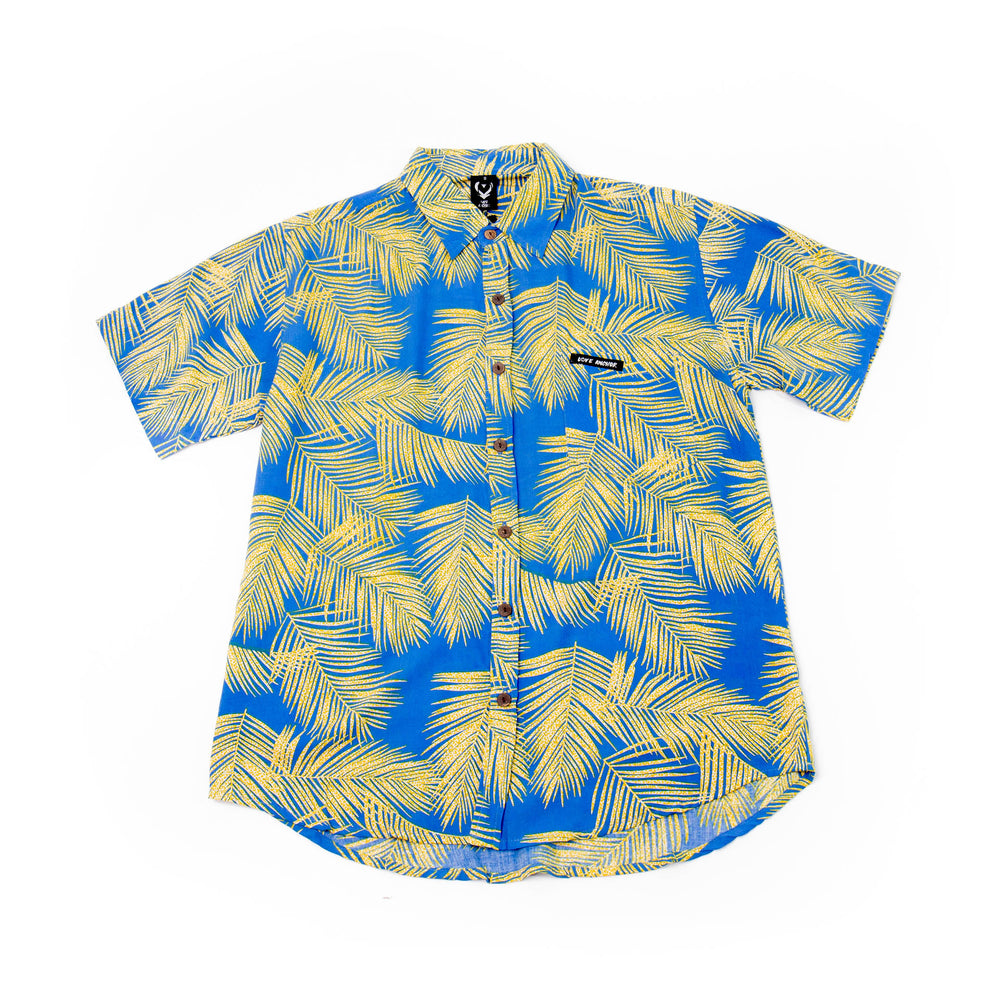Mans Shirt Tropical 267 Blue