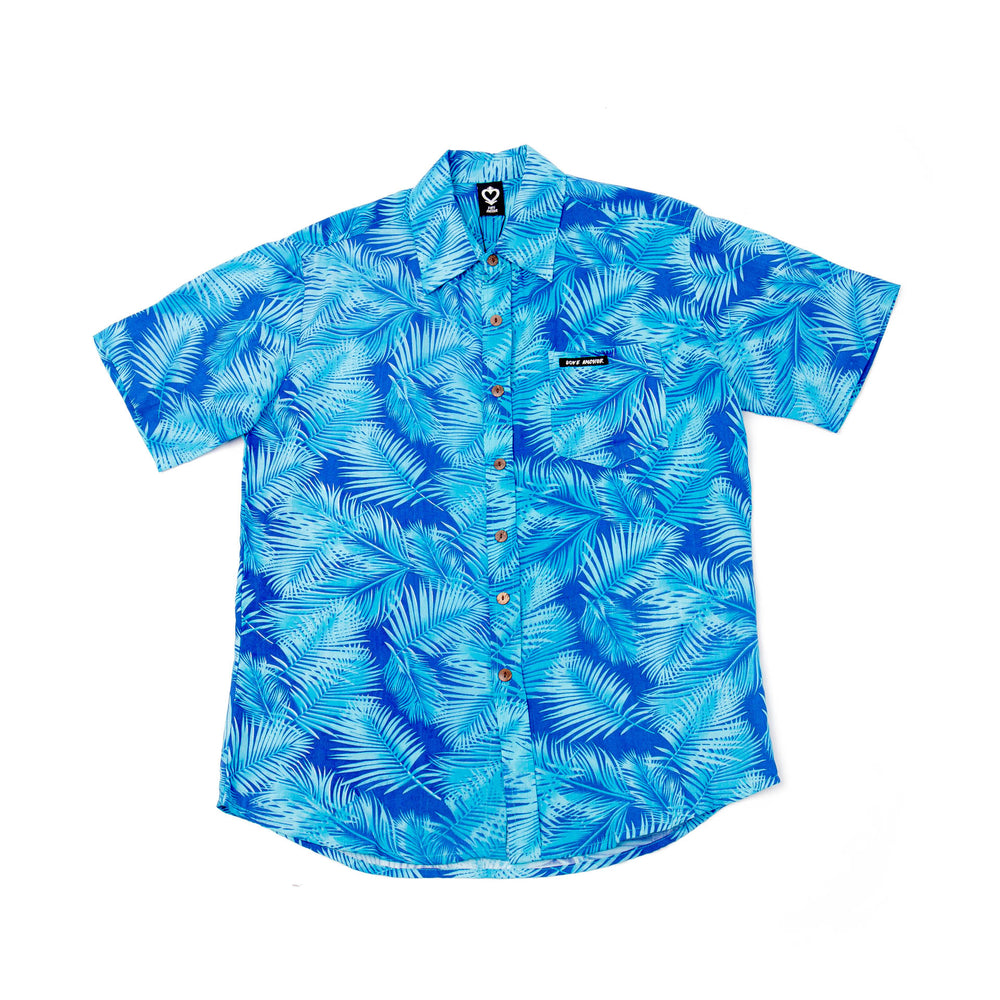 Mans Shirt Tropical 289 Blue