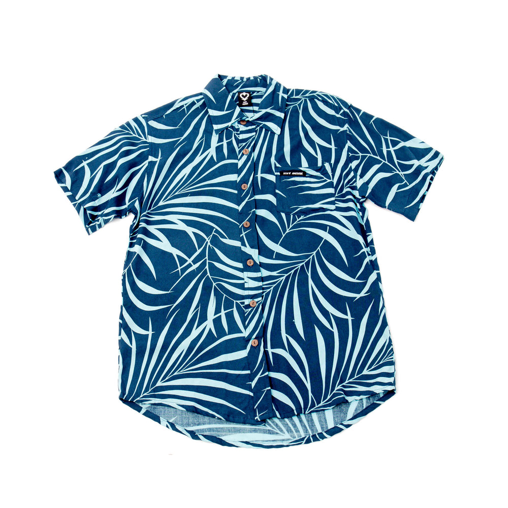 Mans Shirt Tropical 303 Blue