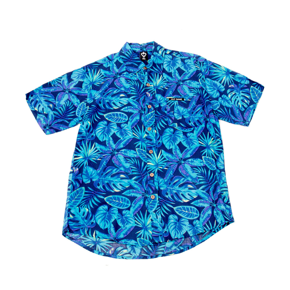 Mans Shirt Tropical 313 Blue