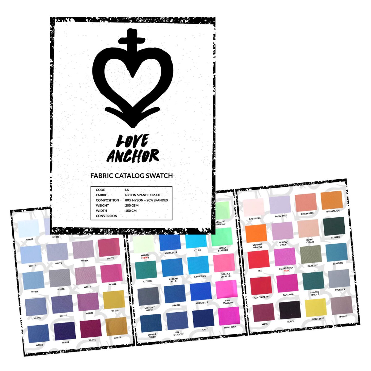 Nylon Spandex Mate - Love Anchor Bali