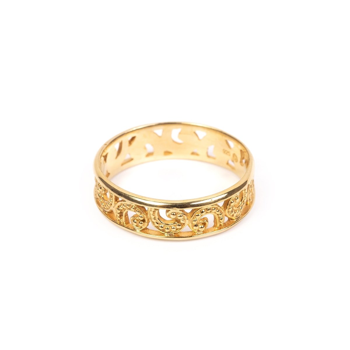 Ombak Segara Mini Band Ring Gold - Love Anchor Bali