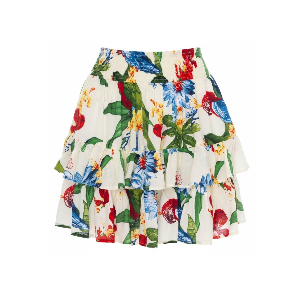 Rumble, Tropical Palm White, Mini Skirt - Love Anchor Bali