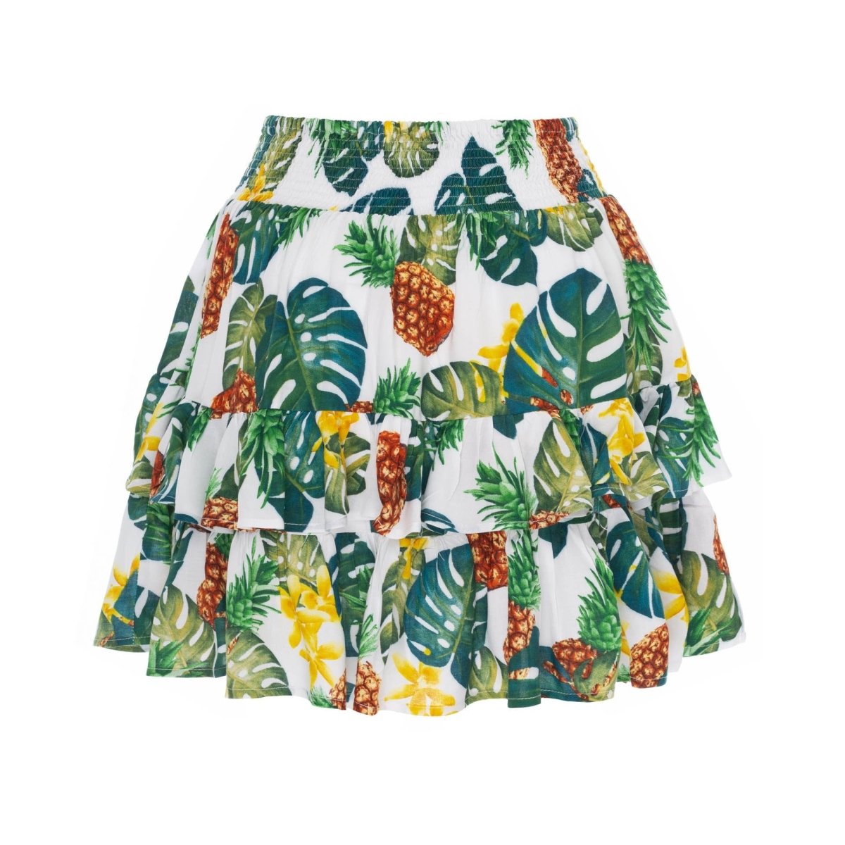 Rumble, Tropical Palm White, Mini Skirt - Love Anchor Bali
