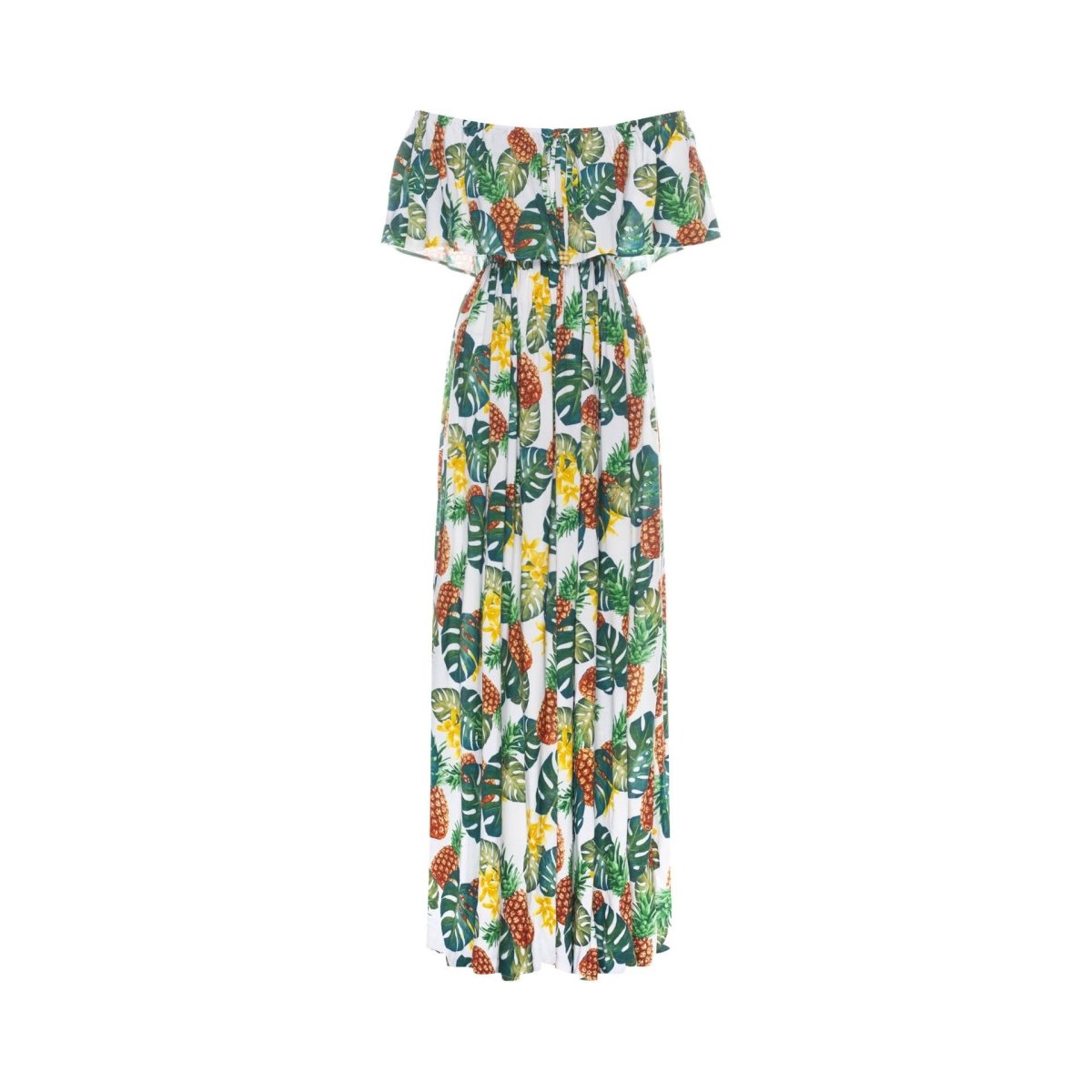 Safia, Tropical Macaw White, Maxi Dress - Love Anchor Bali