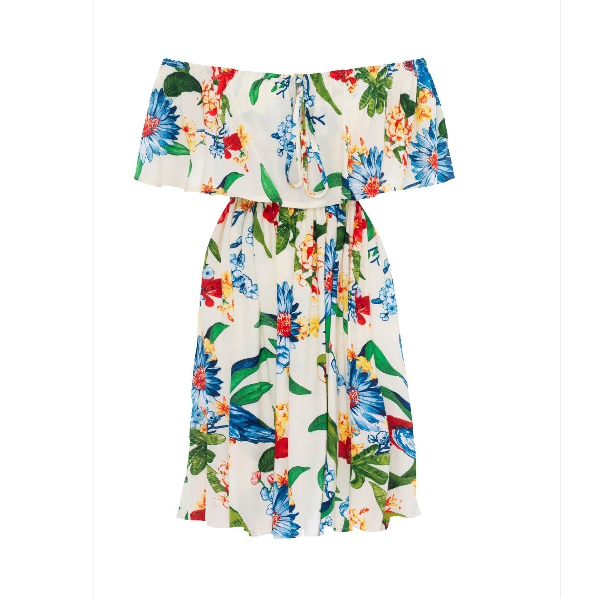 Safia, Tropical Monstera Red, Mini Dress - Love Anchor Bali