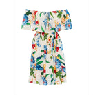 Safia, Tropical Monstera Red, Mini Dress - Love Anchor Bali