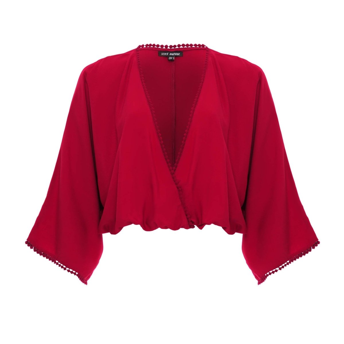 Sakura, Plain, Long Sleeved Crop Top, Wholesale - Love Anchor Bali