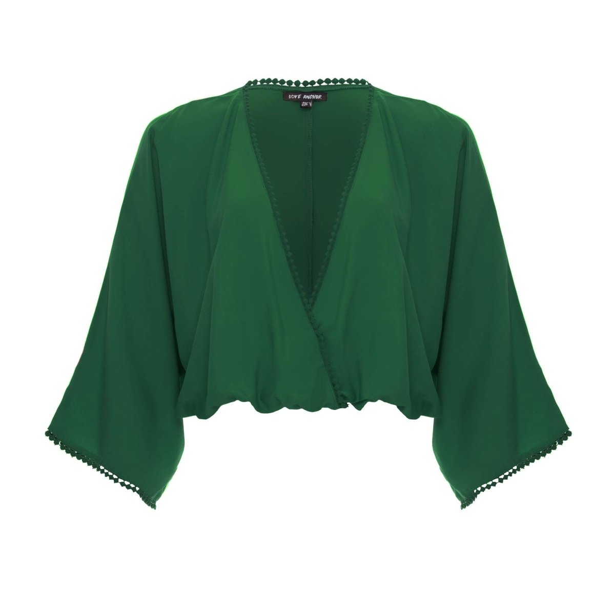 Sakura, Plain, Long Sleeved Crop Top, Wholesale - Love Anchor Bali