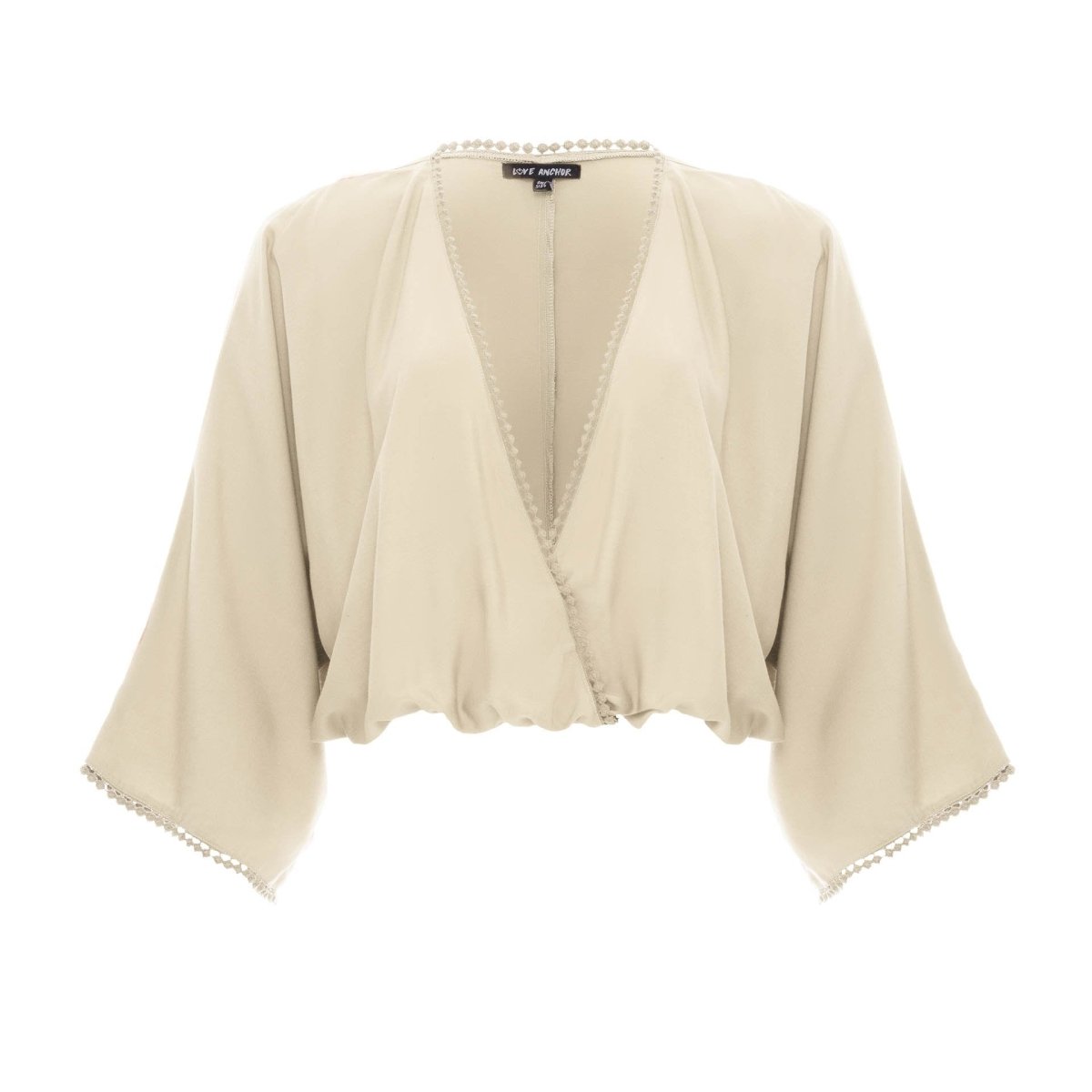 Sakura, Plain, Long Sleeved Crop Top, Wholesale - Love Anchor Bali