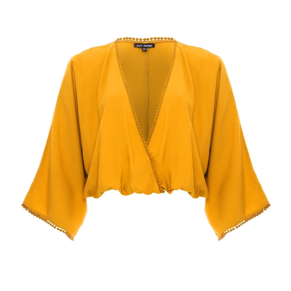 Sakura, Plain, Long Sleeved Crop Top, Wholesale - Love Anchor Bali
