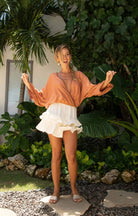 Sakura, Tropical Ananas Black, Long Sleeved Top - Love Anchor Bali