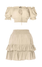 Starter Kit Set Top Crop March - Mini Skirt Rumble Plain - Love Anchor Bali