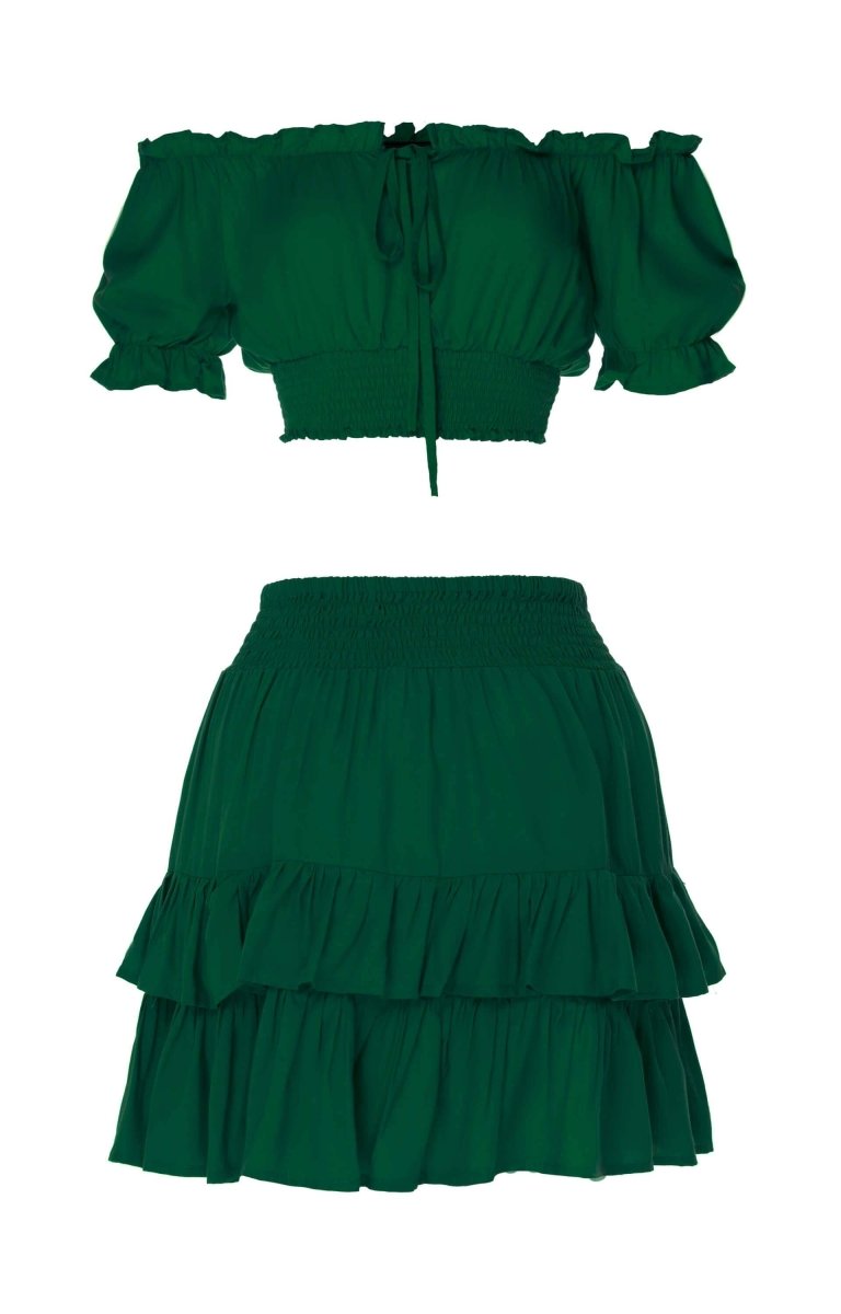 Starter Kit Set Top Crop March - Mini Skirt Rumble Plain - Love Anchor Bali